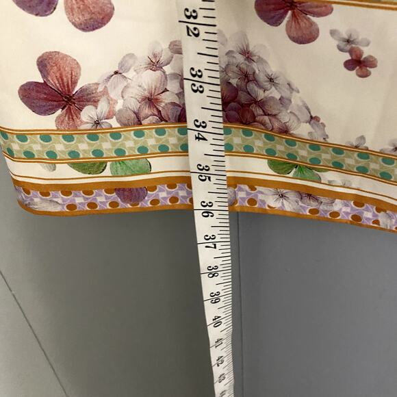 Roberto Cavalli Class White Purple Floral Split Neck Sleeveless Shift Dress 8 - Picture 3 of 10